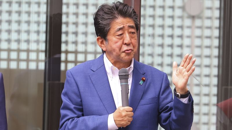 Former Japanese Prime Minister Shinzo Abe in a state of cardiopulmonary arrest after shooting in Nara, fire department says