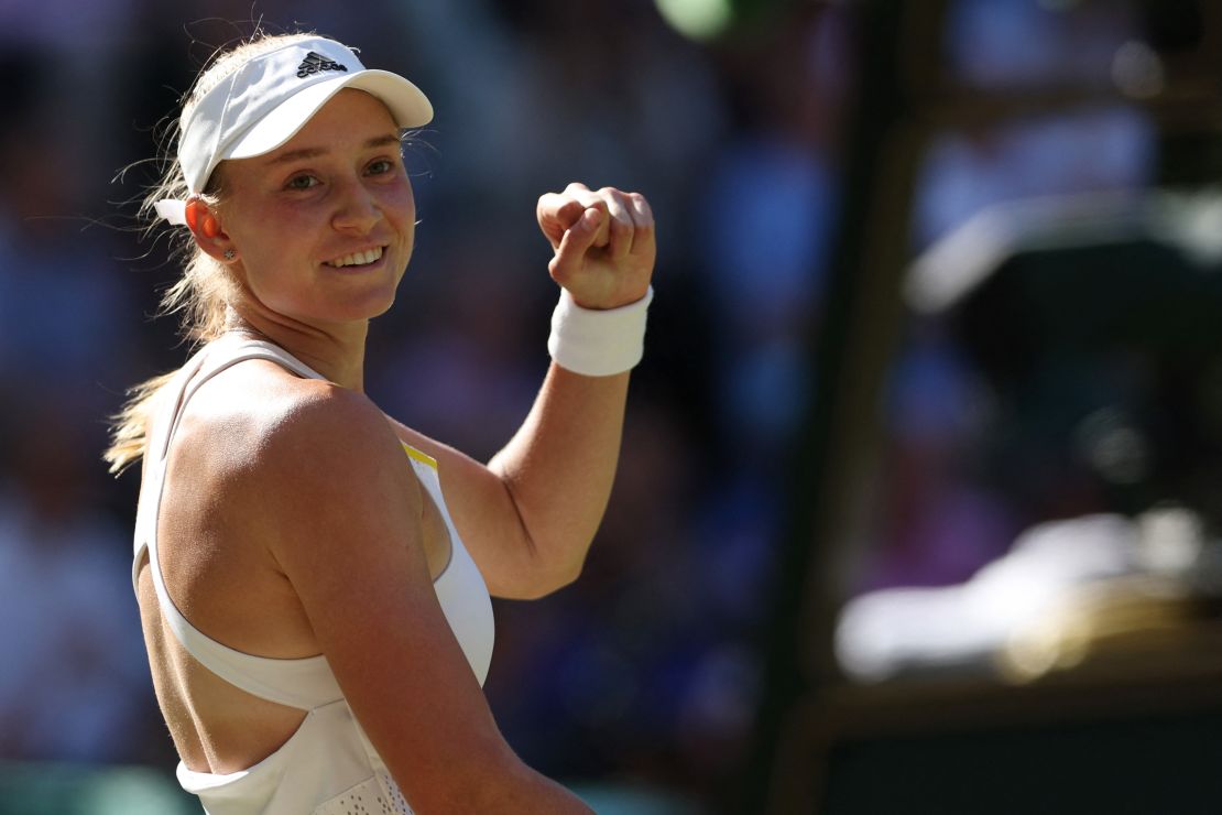 Rybakina defeated former Wimbledon champion Simona Halep on Thursday. 