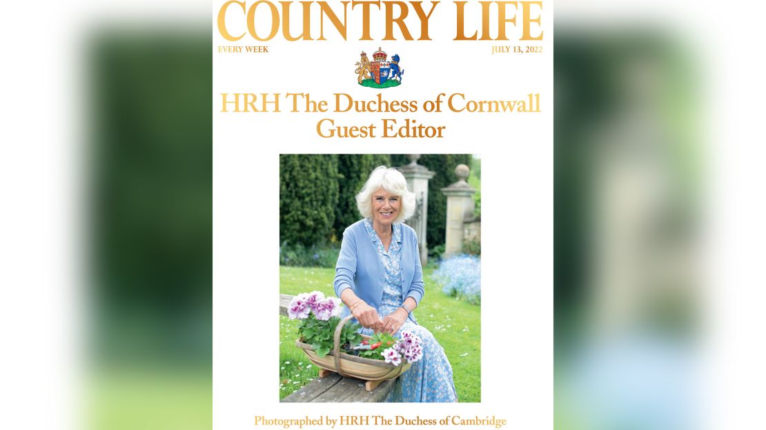 The Duchess of Cornwall on the cover of the upcoming special edition of Country Life, photographed by the Duchess of Cambridge