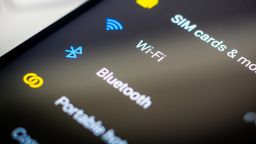 Wi-Fi and Bluetooth connection icons displayed on a smartphone. 