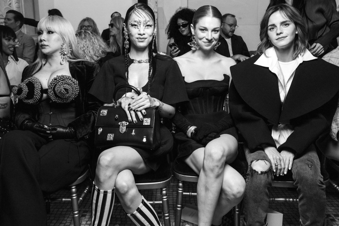 CL, Rina Sawayama, Hunter Schafer and Emma Watson at Schiaparelli