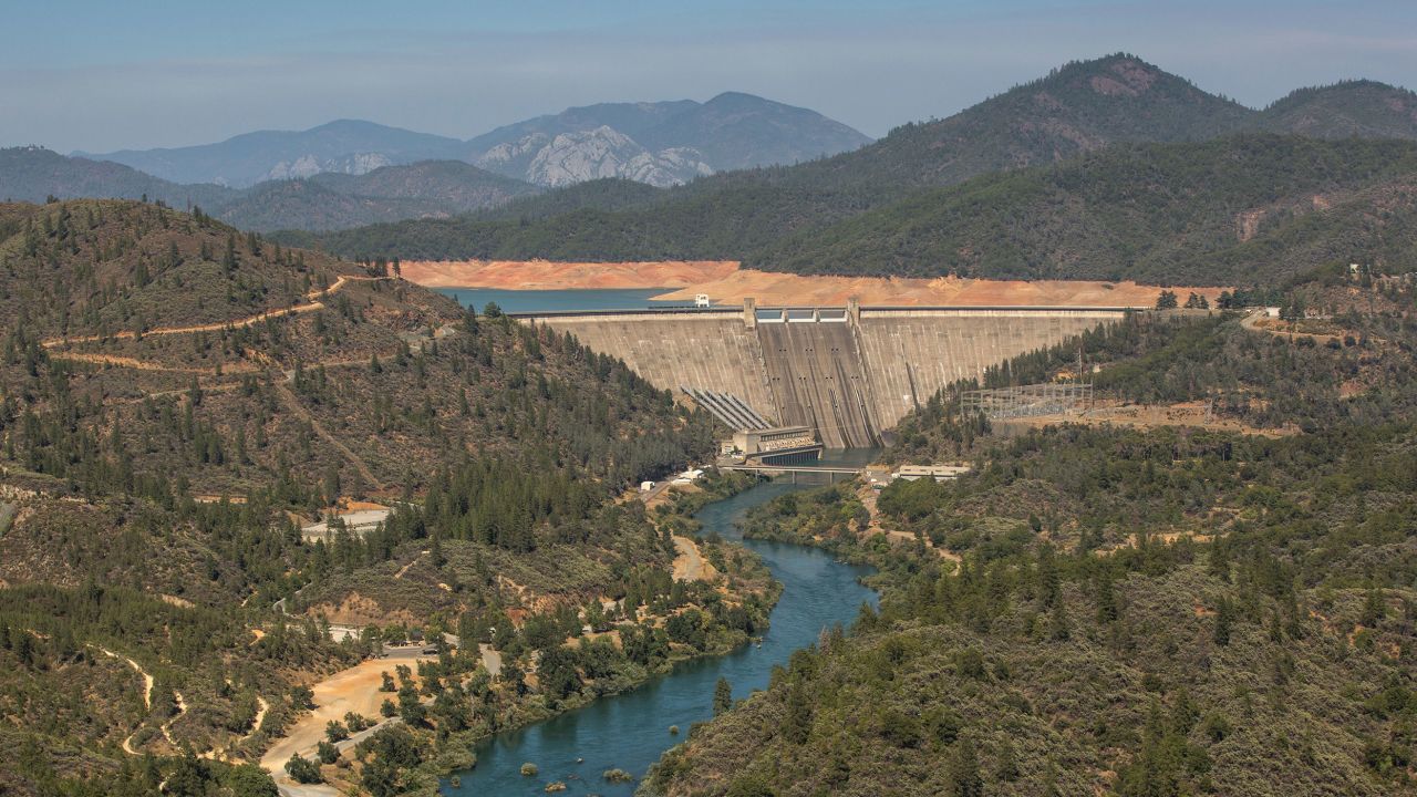Shasta Lake, California's largest water reservoir, has been running well below full capacity this year.