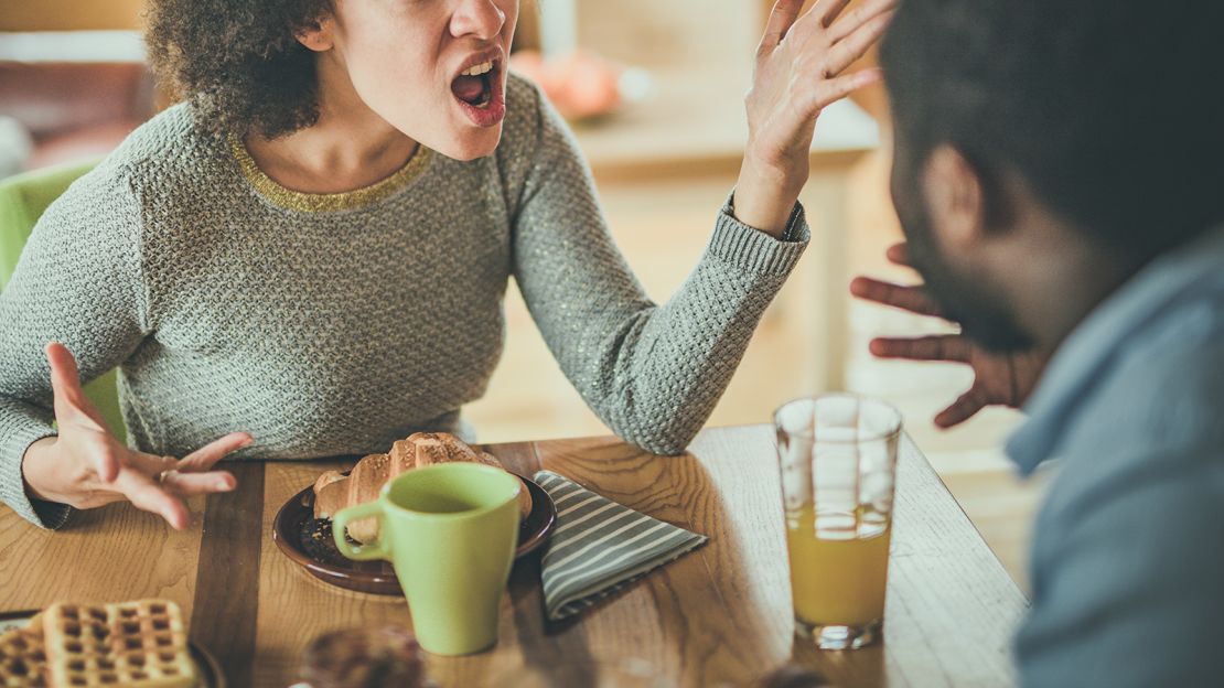 As anger mounts, focus on what's going on with your body such as if you have clenched fists or teeth.