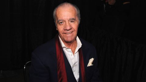 Tony Sirico, who died on Friday, attends a "Sopranos" convention in Secaucus, New Jersey in 2019.