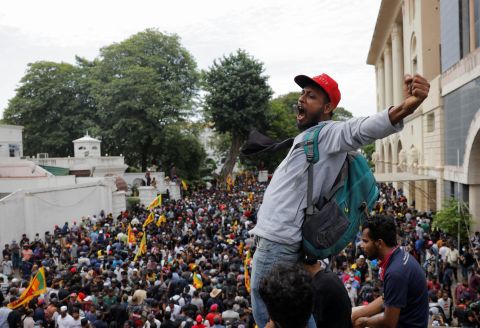 More than 100,000 people amassed outside the President's House on Saturday.