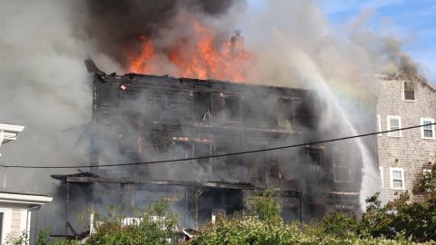 Authorities got a report about the fire early Saturday morning.