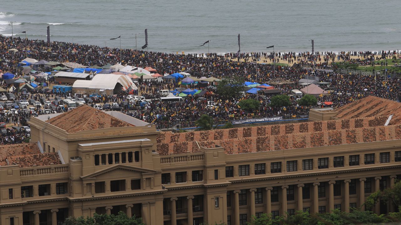 More than 100,000 people amassed outside the President's House on Saturday, police said.