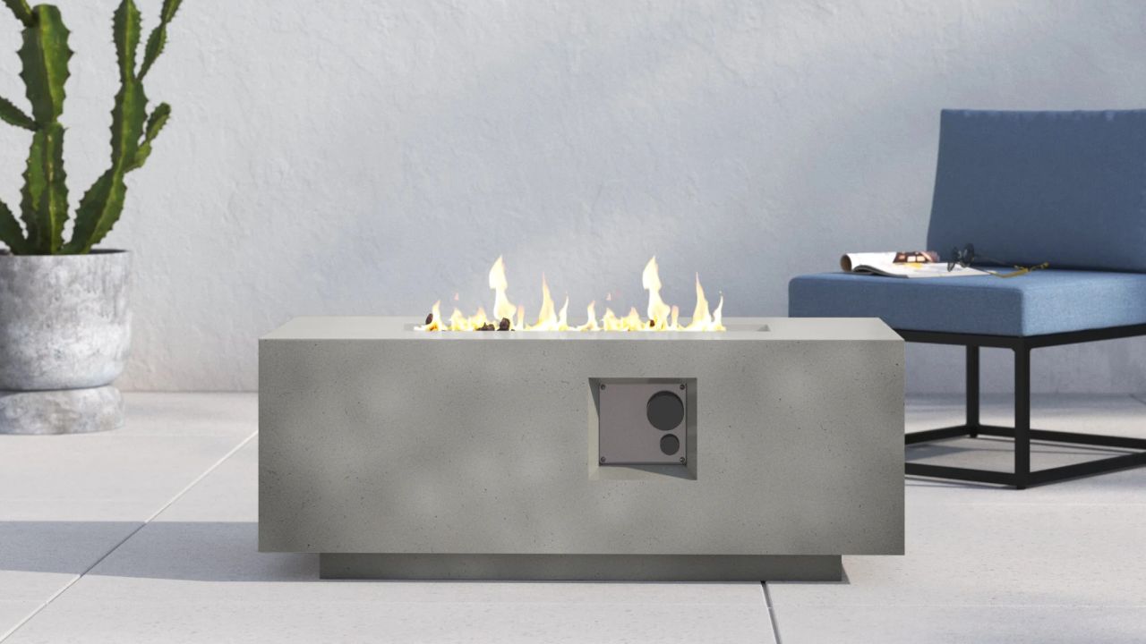 AllModern Latitude Concrete Propane Outdoor Fire Pit Table