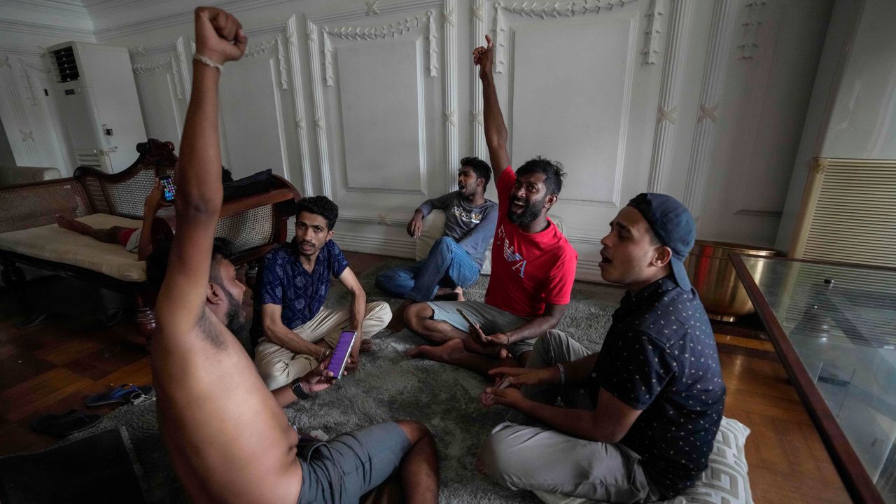 Protesters in Sri Lanka occupy the residence of the prime minister.