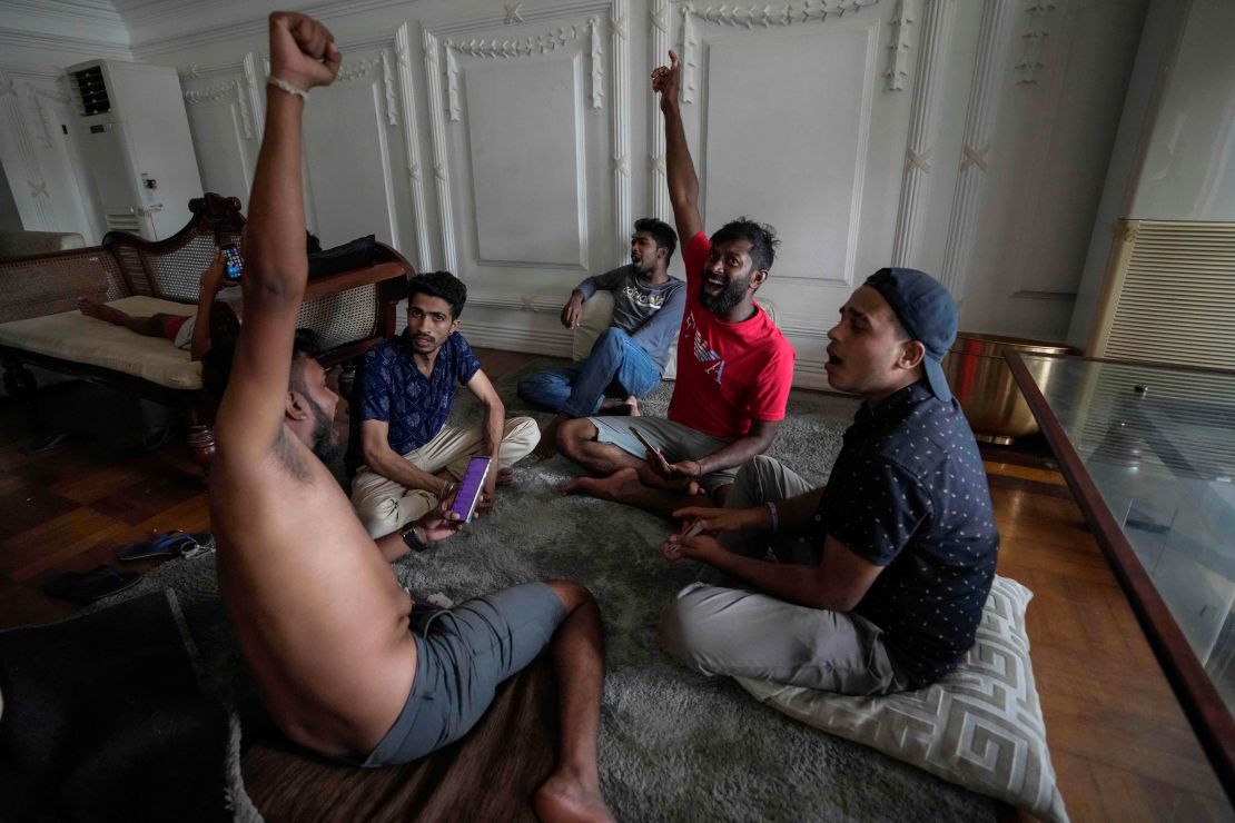 Protesters in Sri Lanka occupy the residence of the prime minister.