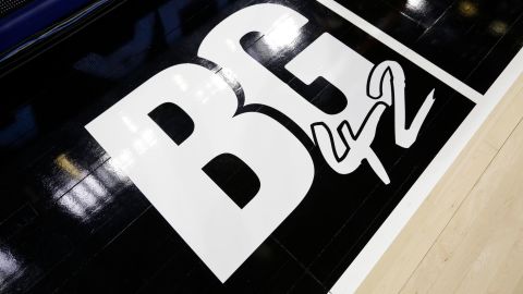 Griner's initials and jersey number were written on the sidelines at the WNBA All-Star Game.