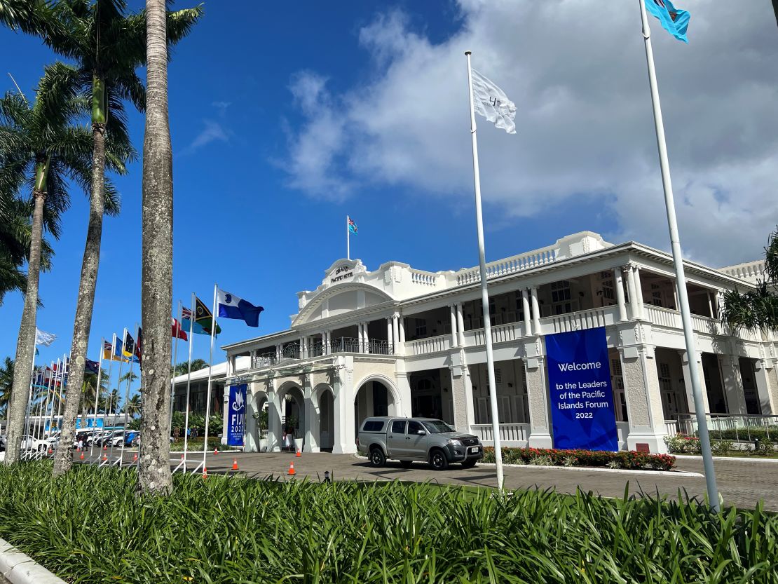 The venue of this year's Pacific Island Forum,  Grand Pacific Hotel in Suva, Fiji.