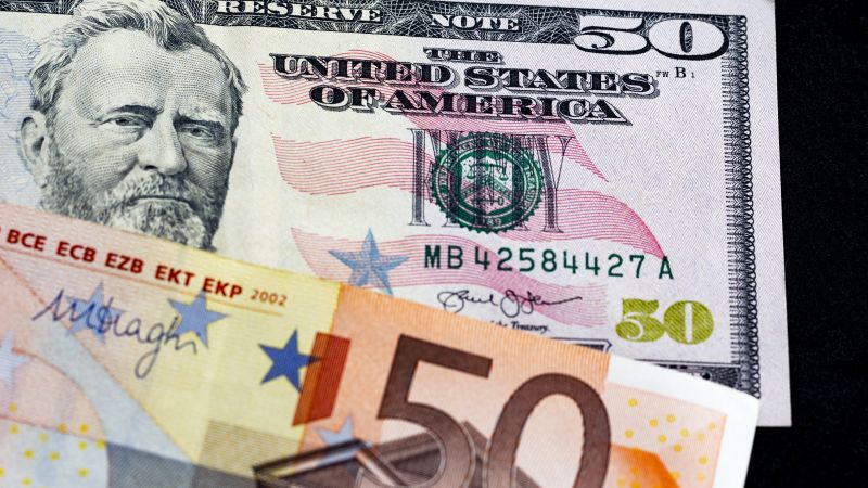 The euro and the dollar are under half a penny away from parity for the first time in 20 years | CNN Business