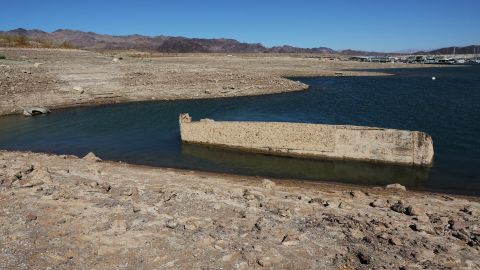 Lake levels are at record lows as the area experiences prolongued drought.