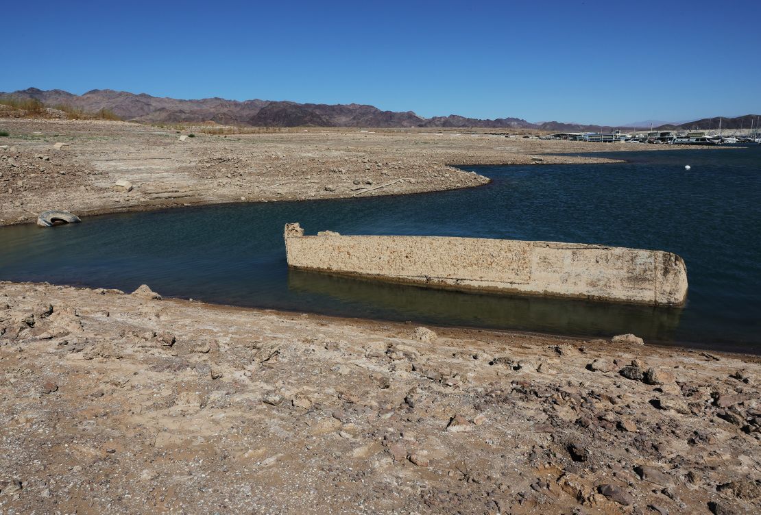 Lake levels are at record lows as the area experiences prolongued drought.