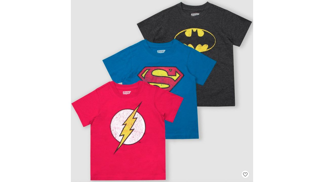 DC Comics Heroes Toddler T-Shirt 3-Pack