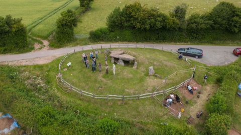 Archaeologists began excavating Arthur's Stone in England in the hopes of learning more about the Neolithic structure. 