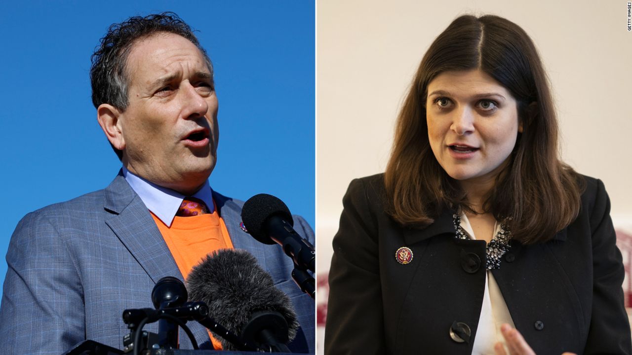 Democratic Reps. Andy Levin and Haley Stevens of Michigan, who are running against each other in an August primary. 