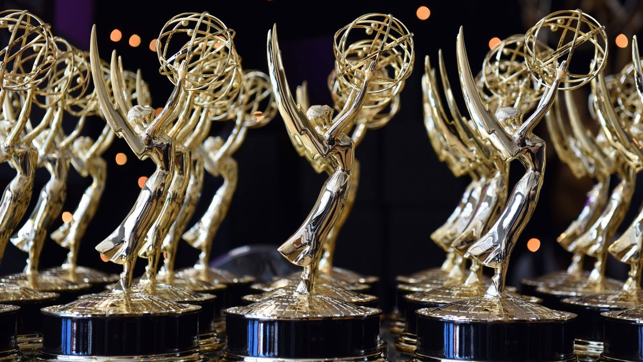 Emmy Award trophies. 