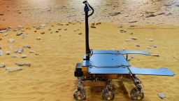 TOPSHOT - A picture shows a working prototype of the newly named Rosalind Franklin ExoMars rover at the Airbus Defence and Space facility in Stevenage, north of London on February 7, 2019. (Photo by BEN STANSALL / AFP) (Photo by BEN STANSALL/AFP via Getty Images)