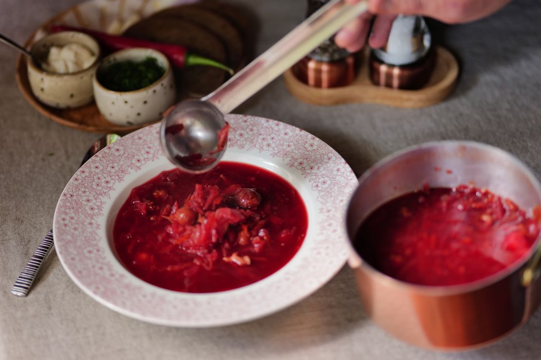 Mriya will serve Ukraine's national dish borsch, a soup made with beetroot, which was recently added to UNESCO's list of intangible cultural heritage in need of urgent safeguarding.