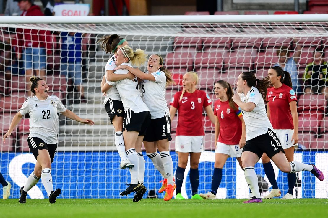 Julie Nelson scored Northern Ireland's first ever goal during the UEFA Women's Euro 2022.