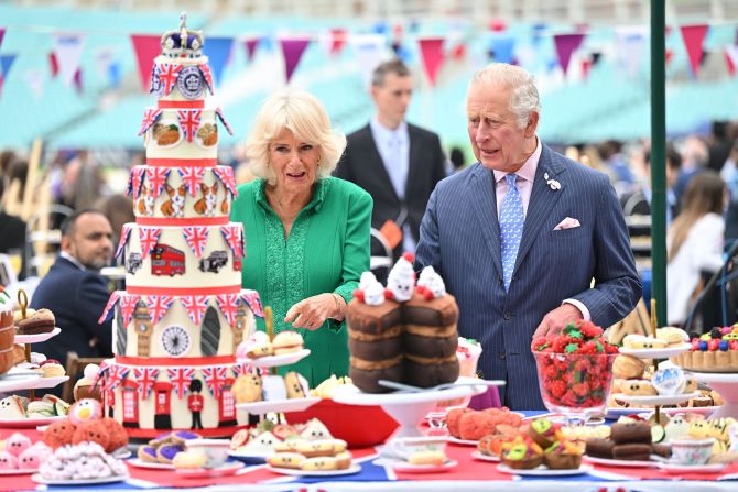 The couple attends the Big Jubilee Lunch at the Oval in London in June 2022. They were celebrating Queen Elizabeth II's Platinum Jubilee.