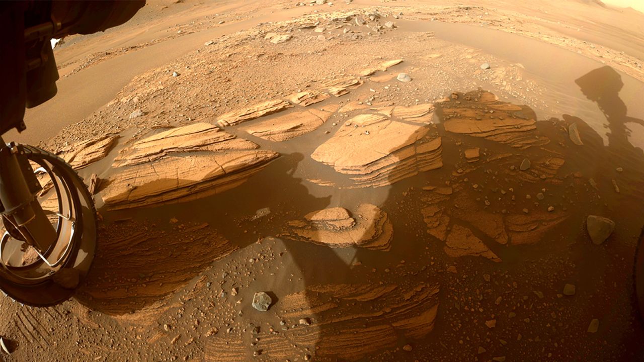 Perseverance took its first up-close glimpse at Martian sedimentary rocks in April.