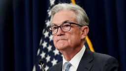 U.S. Federal Reserve Board Chairman Jerome Powell faces reporters after the Federal Reserve raised its target interest rate by three-quarters of a percentage point to stem a disruptive surge in inflation, during a news conference following a two-day meeting of the Federal Open Market Committee (FOMC) in Washington, U.S., June 15, 2022. 