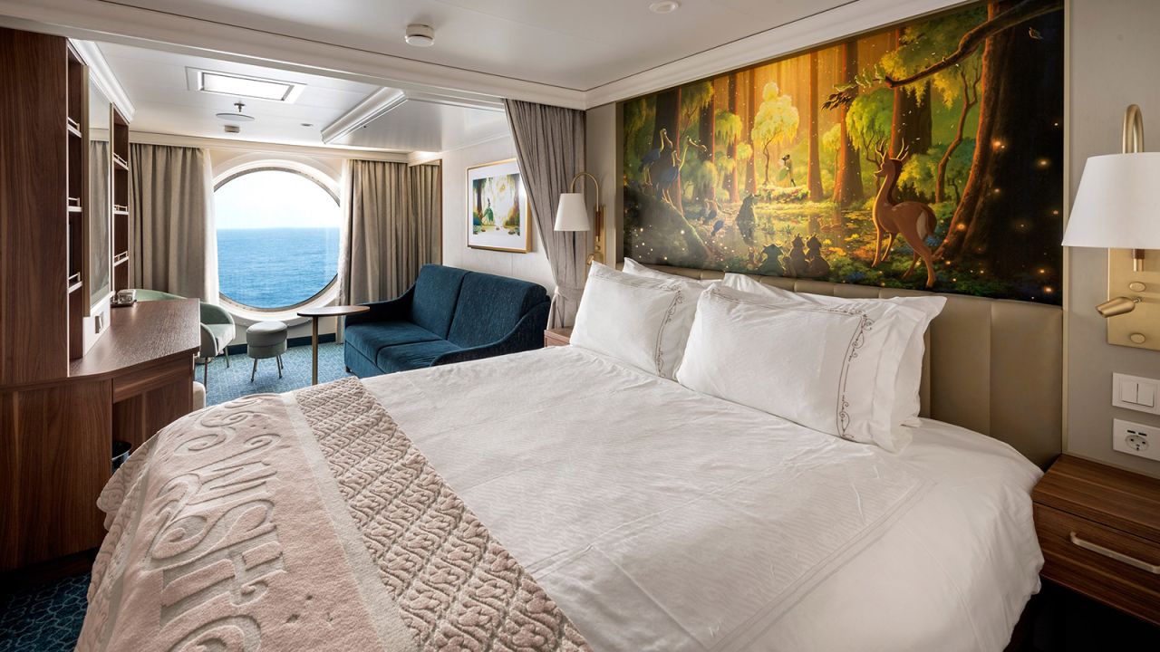 <strong>Room with a view: </strong>Disney Wish has 1,254 staterooms. Ninety percent are outside staterooms.