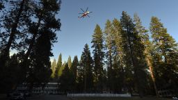 The Washburn Fire made significant push to the east Wednesday outside of Yosemite National Parks borders. 