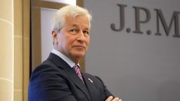 JP Morgan CEO Jamie Dimon looks on during the inauguration of the new French headquarters of US' JP Morgan bank on June 29, 2021 in Paris. 