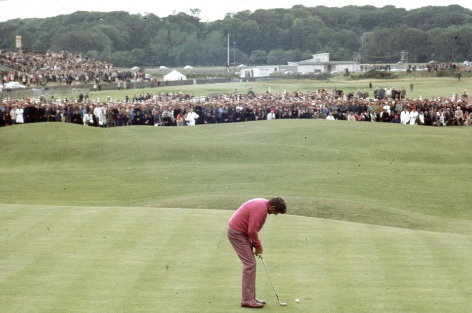 <strong>Doug Sanders misses a three-footer, 1970 -- </strong>On the 18th green at St Andrews, <a href="https://www.si.com/golf/news/52-years-ago-at-st-andrews-doug-sanders-watched-british-open-glory-slide-by" target="_blank" target="_blank">Doug Sanders had two putts to win The Open</a>. His first put him within three feet -- the kind of putt Sanders would sink blindfolded with one hand tied behind his back any other day. But the American cut short his pre-shot routine and missed not just by a little, but by a lot, the ball veering right of the hole. The error resulted in an 18-hole playoff the next day with Jack Nicklaus, who won by a single shot. 