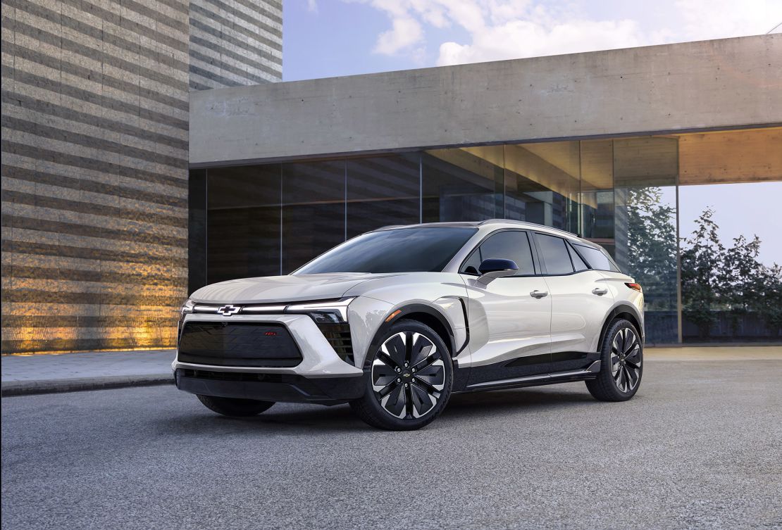 The light bar across the front of the Chevrolet Blazer EV will change color and pulse with waves of light as the vehicle is charging.