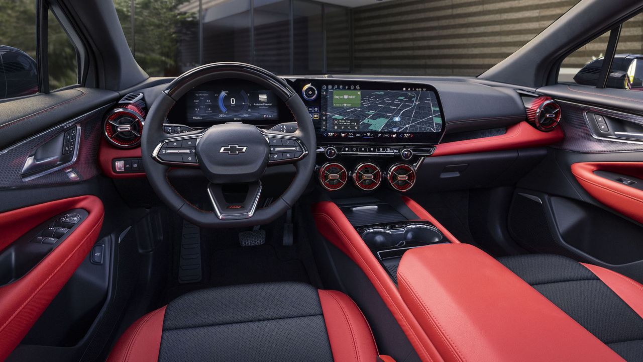 The interior of the Chevrolet Blazer EV SS will be available with two-tone designs.