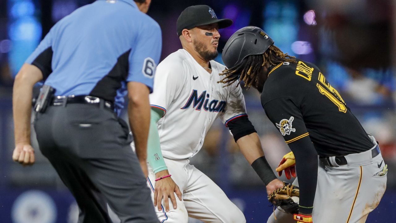 Miguel Rojas: Miami Marlins shortstop gets tooth knocked out but team  claims a walk-off victory in the 11th