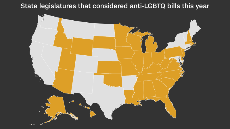 2022 Is Already A Record Year For State Bills Seeking To Curtail Lgbtq Rights Aclu Data Shows