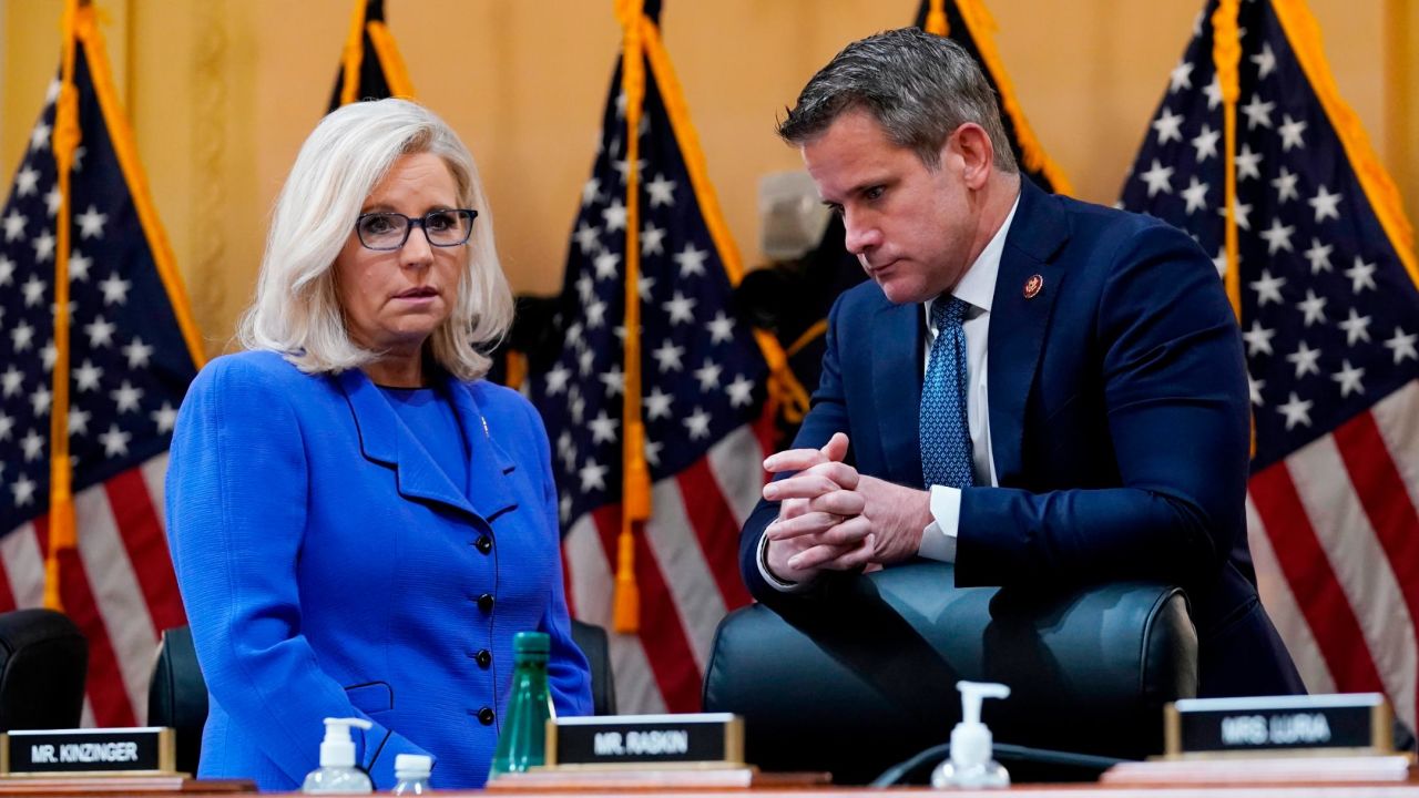 Rep. Liz Cheney of Wyoming and Rep. Adam Kinzinger of Illinois are two Republicans who might face subpoenas from members of their own party should the GOP win the House majority in the midterms.