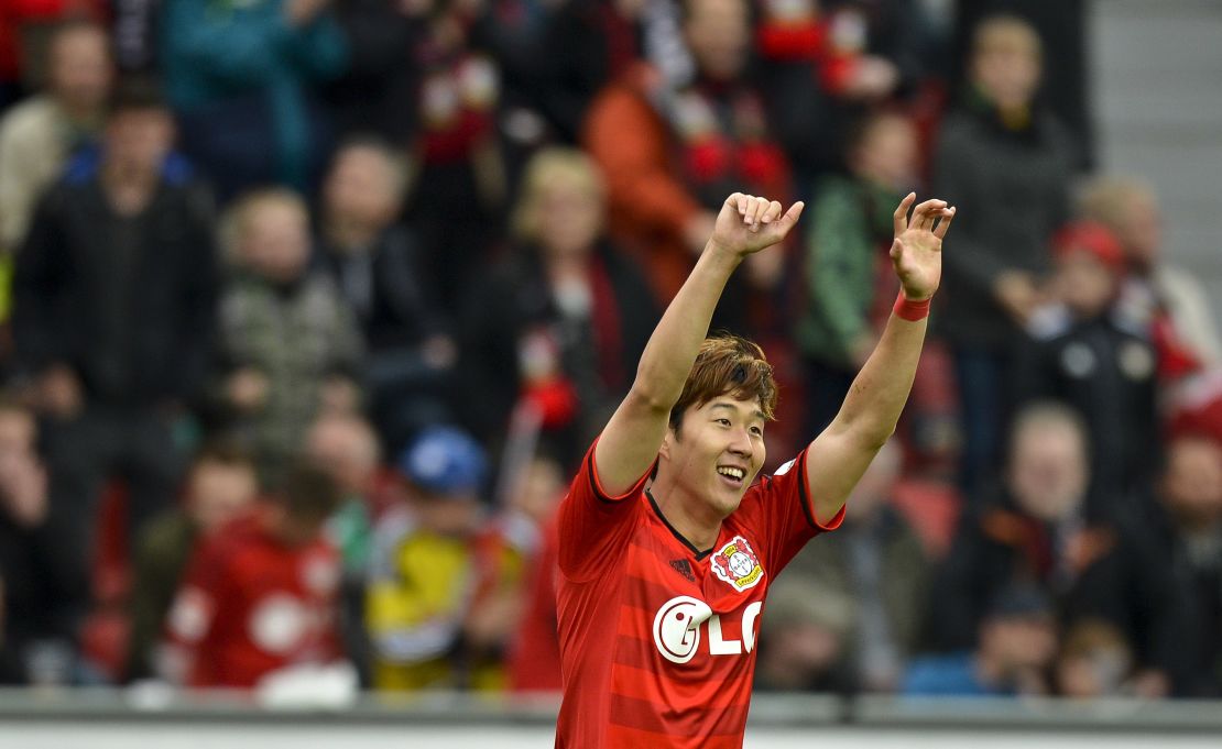 Son became the first Korean to score a hat-trick in a European league during his time at Bayer Leverkusen.