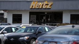 SOUTH SAN FRANCISCO, CA - AUGUST 08:  A sign is posted in front of a Hertz car sales and rental car office on August 8, 2017 in South San Francisco, California.  Rental car companies are seeing a drop in earnings and stock prices as they struggle to deal with large inventories and competition from ridesharing companies Uber and Lyft. Avis had initially forecast annual profits of $3.50 a share but recently had to change that forecast to $2.40 to $2.85 a share.  (Photo by Justin Sullivan/Getty Images)