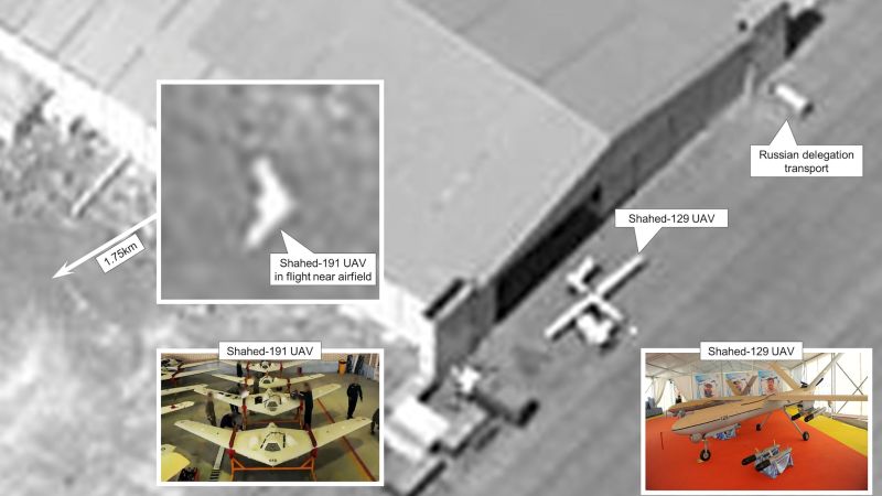 Estados Unidos cree que los rusos han comenzado a entrenarse con drones iraníes