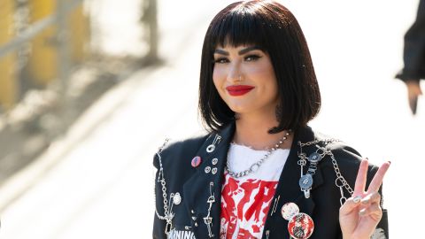 Demi Lovato is seen at "Jimmy Kimmel Live!" on July 14 in Los Angeles.