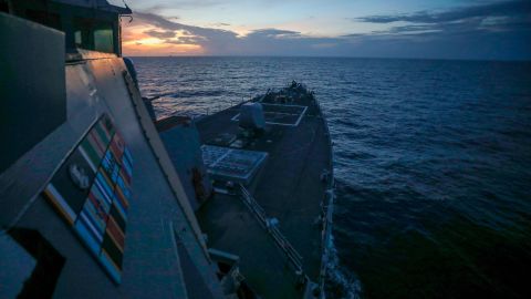 The USS Benfold conducts operations in the Philippine Sea on July 16.