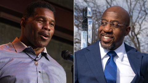 Georgia Senate candidates Herschel Walker and Raphael Warnock