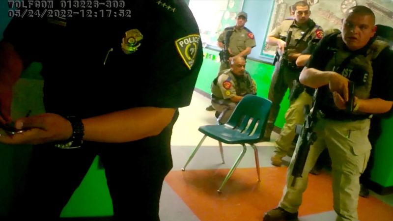 Texas Robb Elementary School: Video shows children scrambling for safety and a chief fumbling with door keys