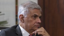 File photo of Ranil Wickremesinghe during an interview in Colombo, Sri Lanka, on May 25, 2022.