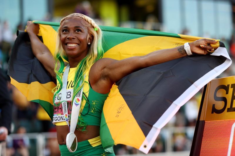 Shelly-Ann Fraser-Pryce wins record fifth 100m world title as Jamaica ...