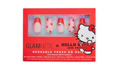 Hello Kitty Red Press-On Magnetic Glam Nails 