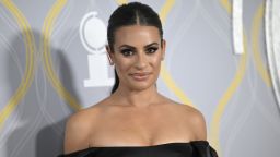 Lea Michele arrives at the 75th annual Tony Awards on Sunday, June 12, 2022, at Radio City Music Hall in New York. (Photo by Evan Agostini/Invision/AP)