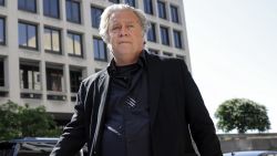 WASHINGTON, DC - JUNE 15: Steve Bannon, advisor to former President Donald Trump, arrives to the E. Barrett Prettyman U.S. Courthouse on June 15, 2022 in Washington, DC. Bannon is appearing before a federal judge in connection with his indictment for contempt of Congress for failing to respond to a subpoena from the House Judiciary Committee on January 6. (Photo by Kevin Dietsch/Getty Images)